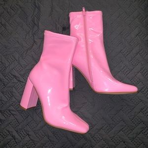 Pink Patent Leather boots